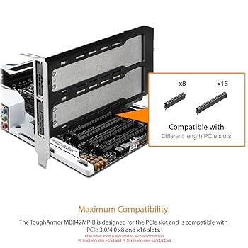 2台 ICYDOCK ToughArmor M.2 NVMe SSD Icy Dock ToughArmor M.2 PCIe 4.0 NVMe SSD Enclosure for